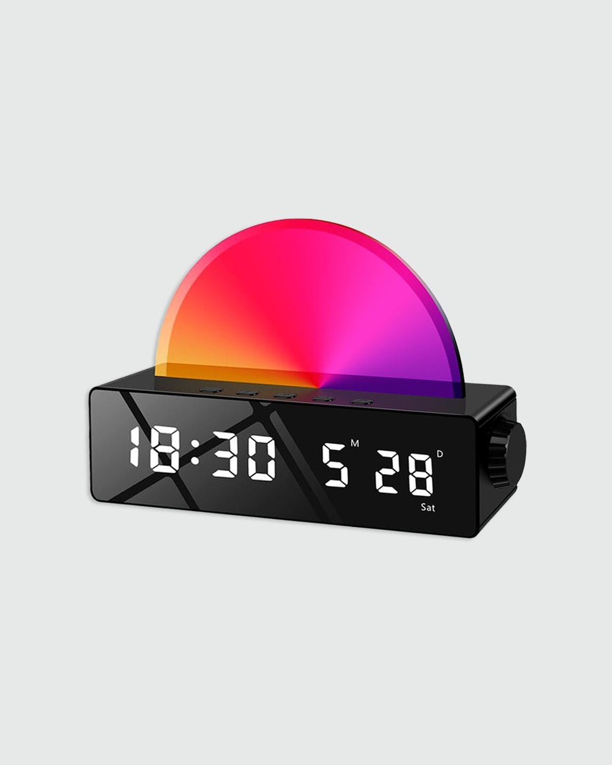 Alarm Clock Black Sunrise Simulation Alarm Clock with RGB LED Light