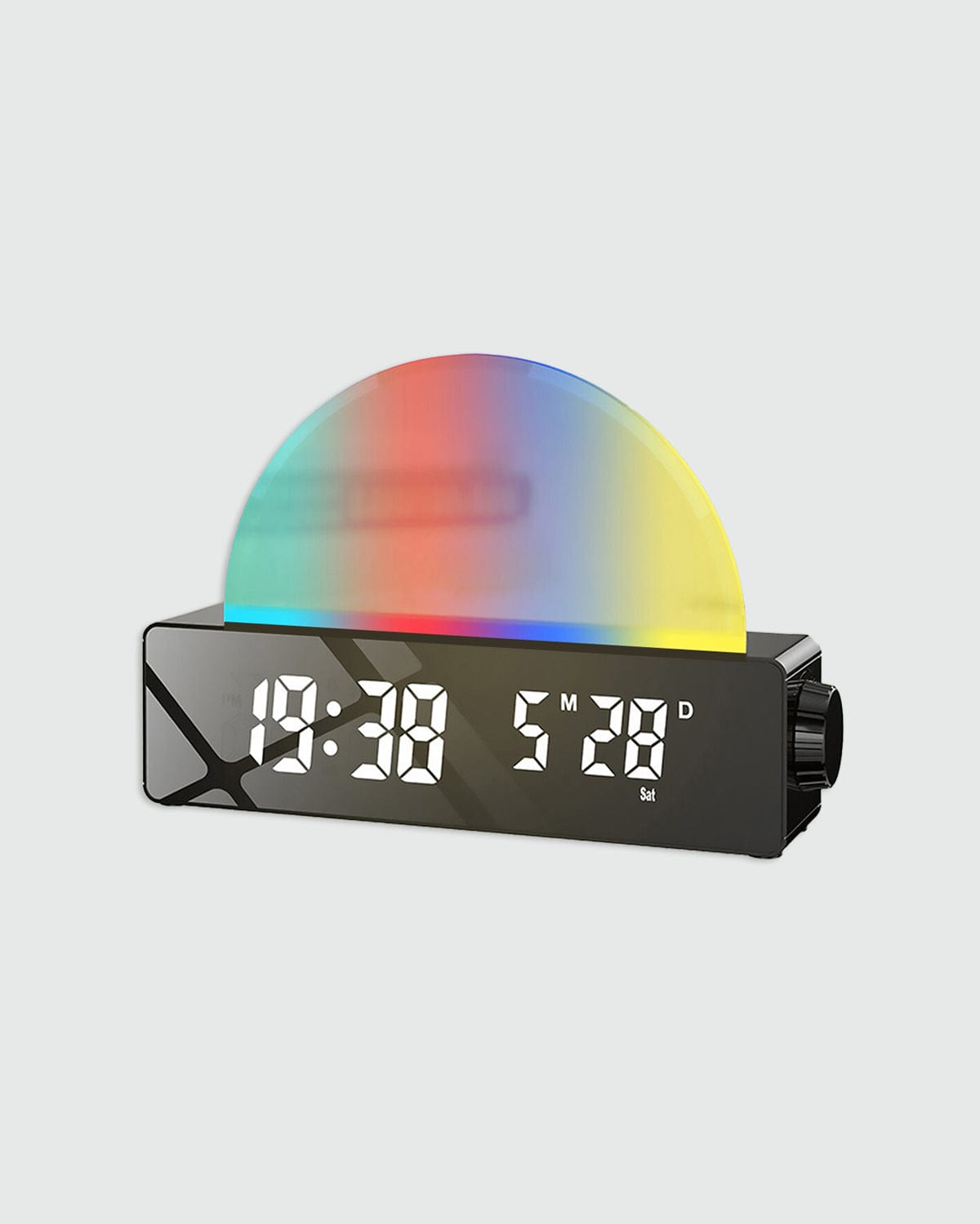 Alarm Clock Black Sunrise Simulation Alarm Clock with RGB LED Light