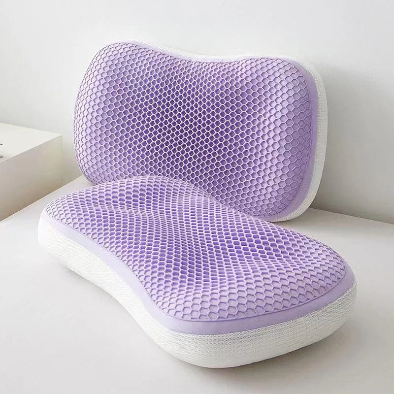 Pillows Purple / 40x65cm Wave-Shaped Memory Foam Pillow With Cooling and Massage Features