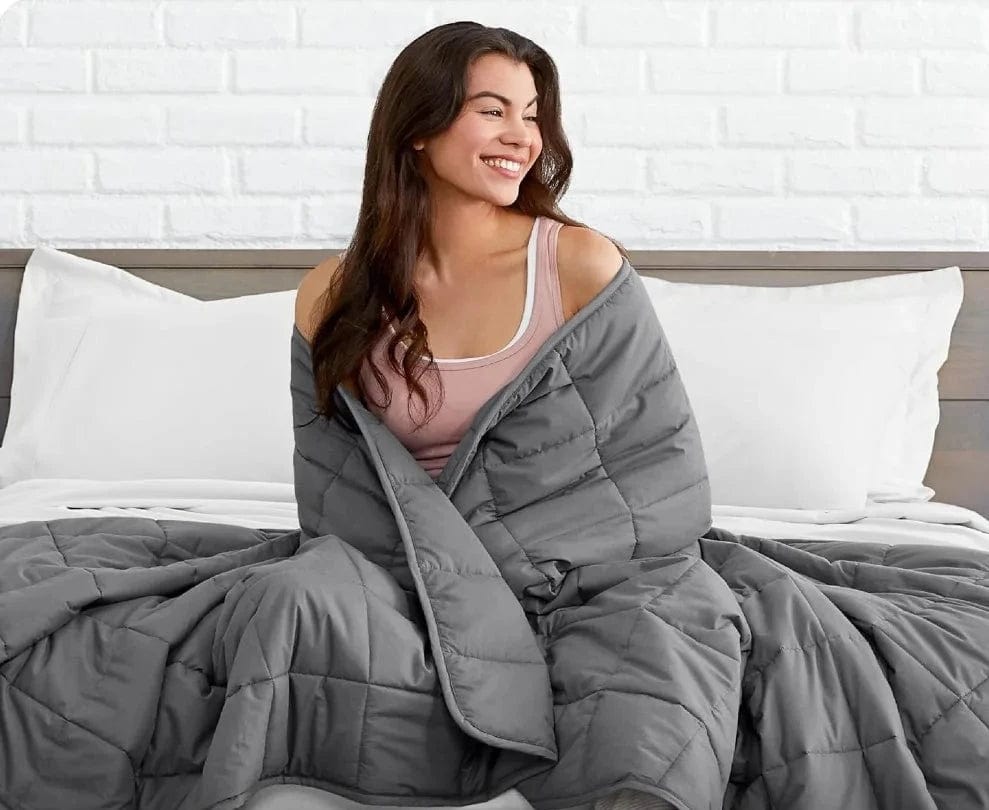 Bedding Dark Grey / 80  x 87  30 lbs Therapeutic Bliss Weighted Blanket