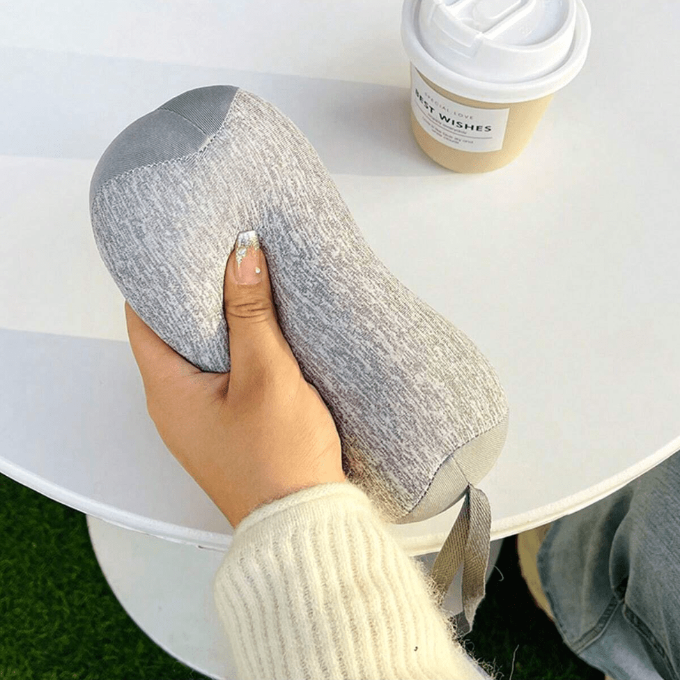 Pillows Grey Mini Bean Pillow for Quick Naps and Travel Comfort