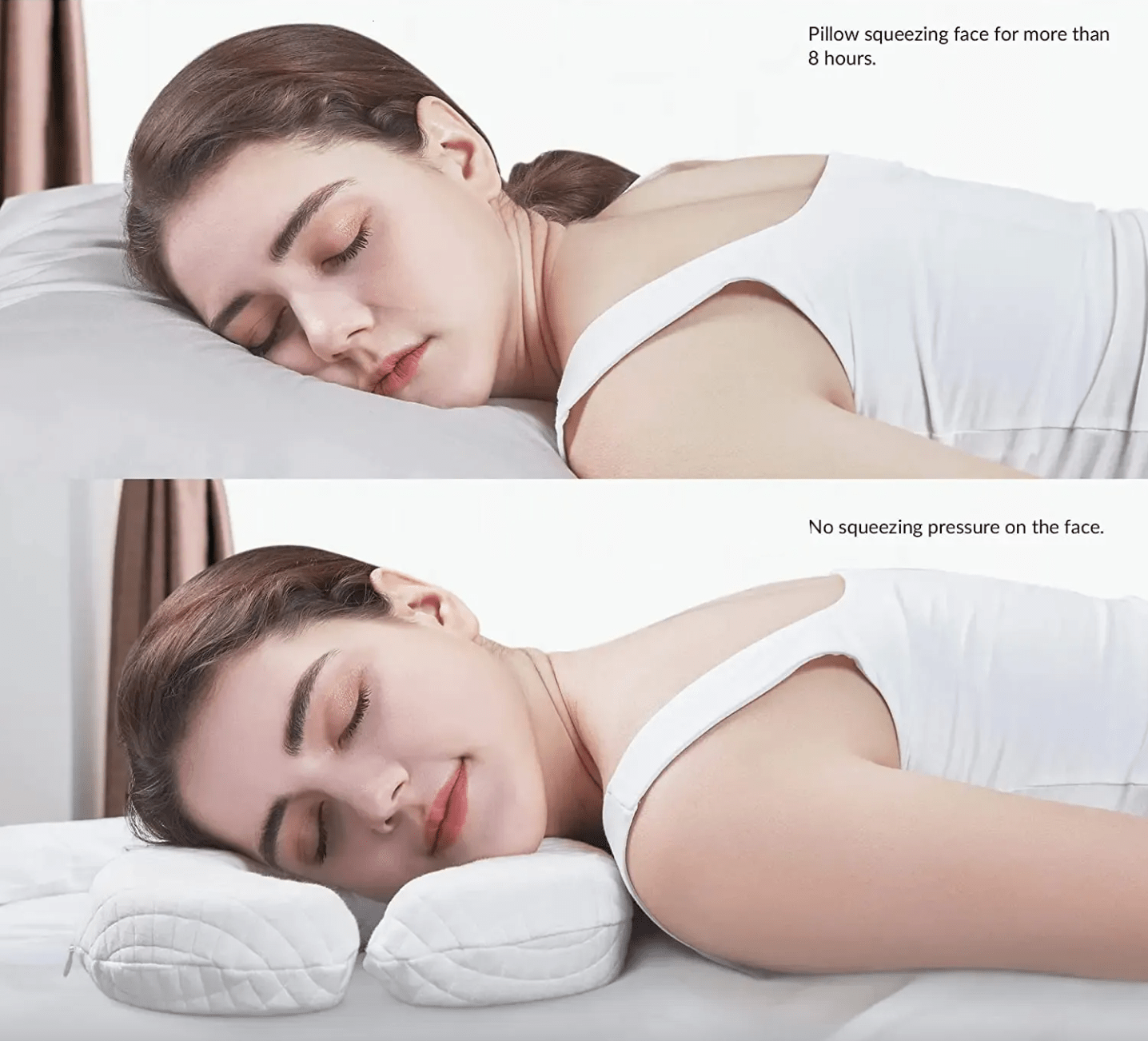 Orthopedic Pillow White / 54.61 cm x 27.94 cm x 6.1 cm Anti-Wrinkle Memory Foam Pillow