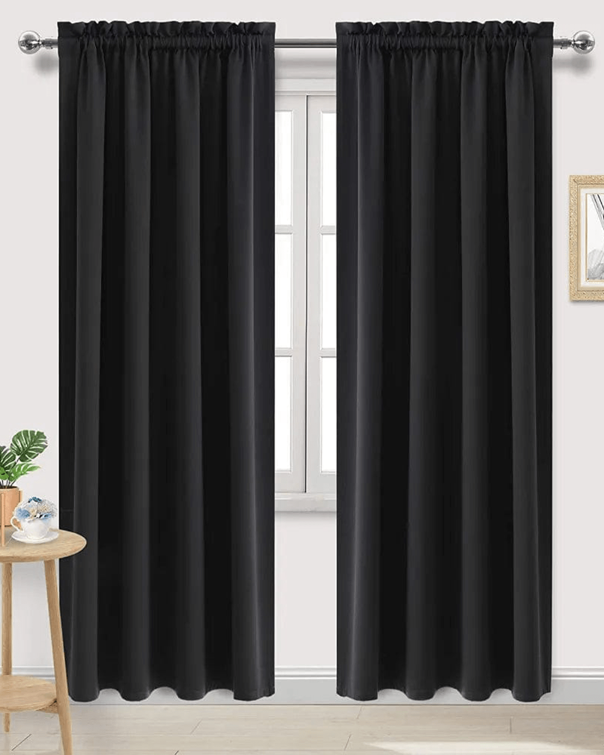 Bedroom Essentials Solid Print Blackout Curtain Panel