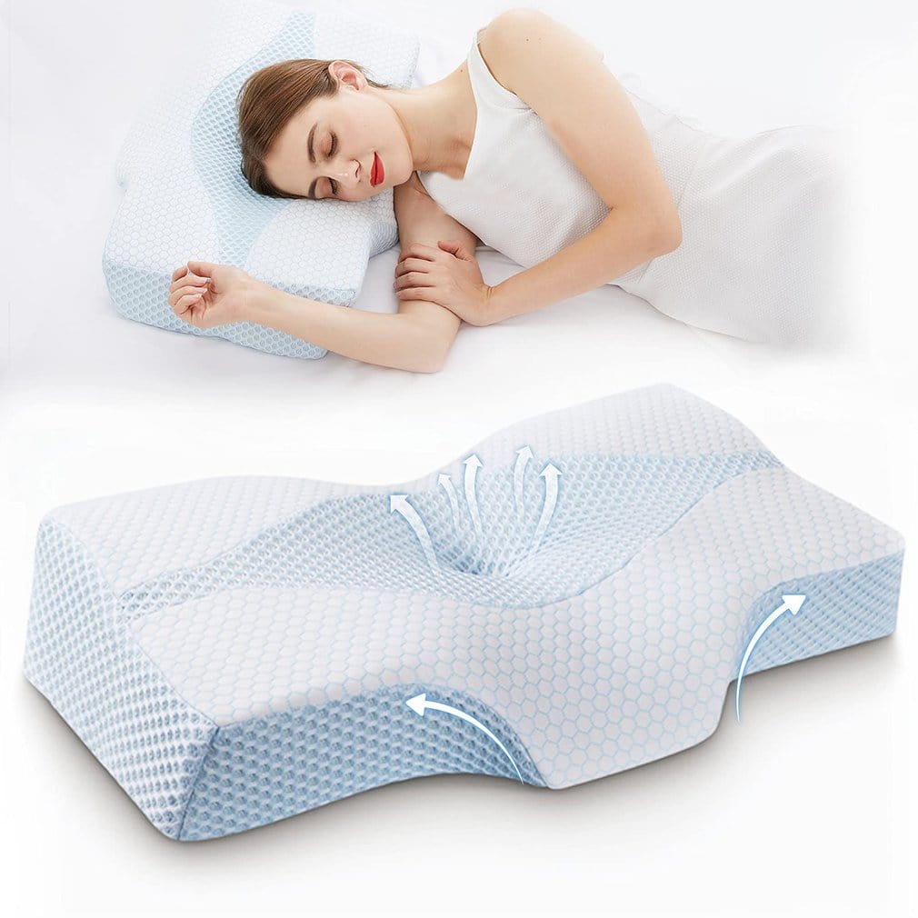 Orthopedic Pillow Multi-Color Memory Foam Neck Pillow for Snoring and Pain Relief